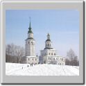 The church of St. Nicholas. A view from the river of Sukhona.