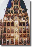 The iconostasis of the Ascension church.